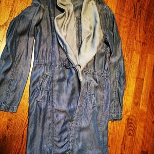Dex Jean duster coat size Large